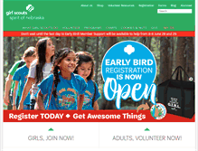 Tablet Screenshot of girlscoutsnebraska.org